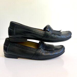 Vintage G.H. Bass Co.Tailored Black Leather Loafers Size Mens 9